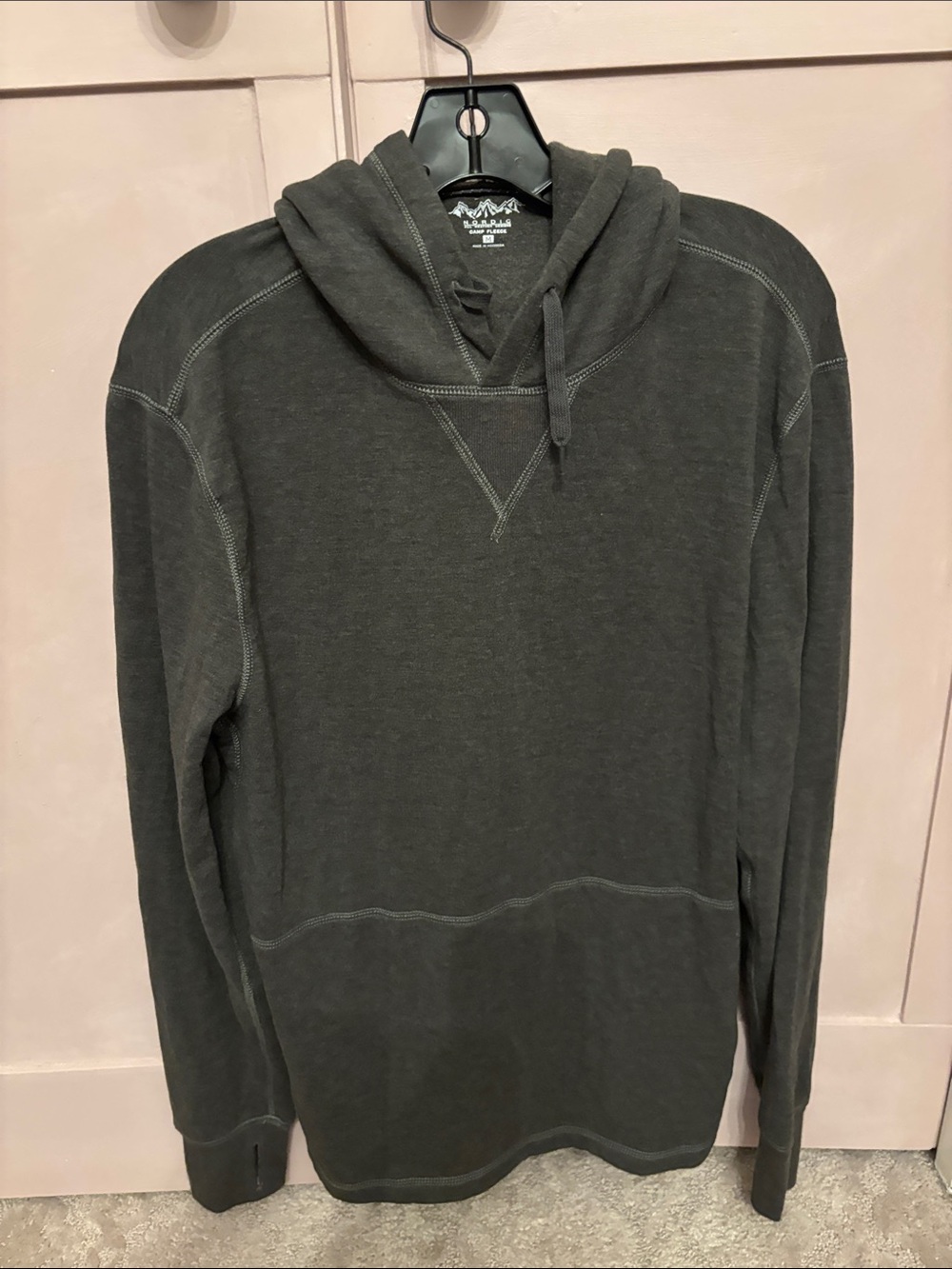 J Crew Dark Gray Lightweight Pullover Hoodie